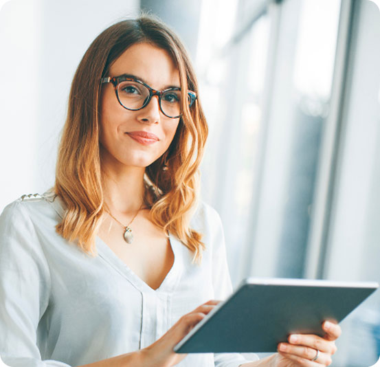 Employer reviewing oral health and benefits in office